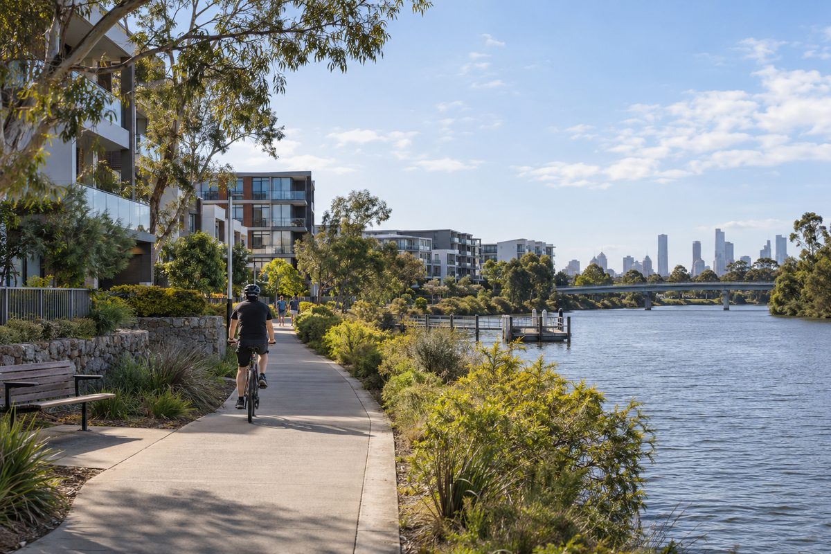 living in edgewater, maribyrnong: streets, amenities and riverside access